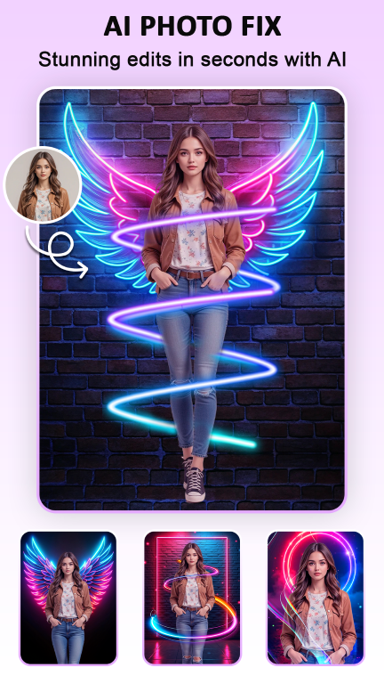 AI photo editing app preview